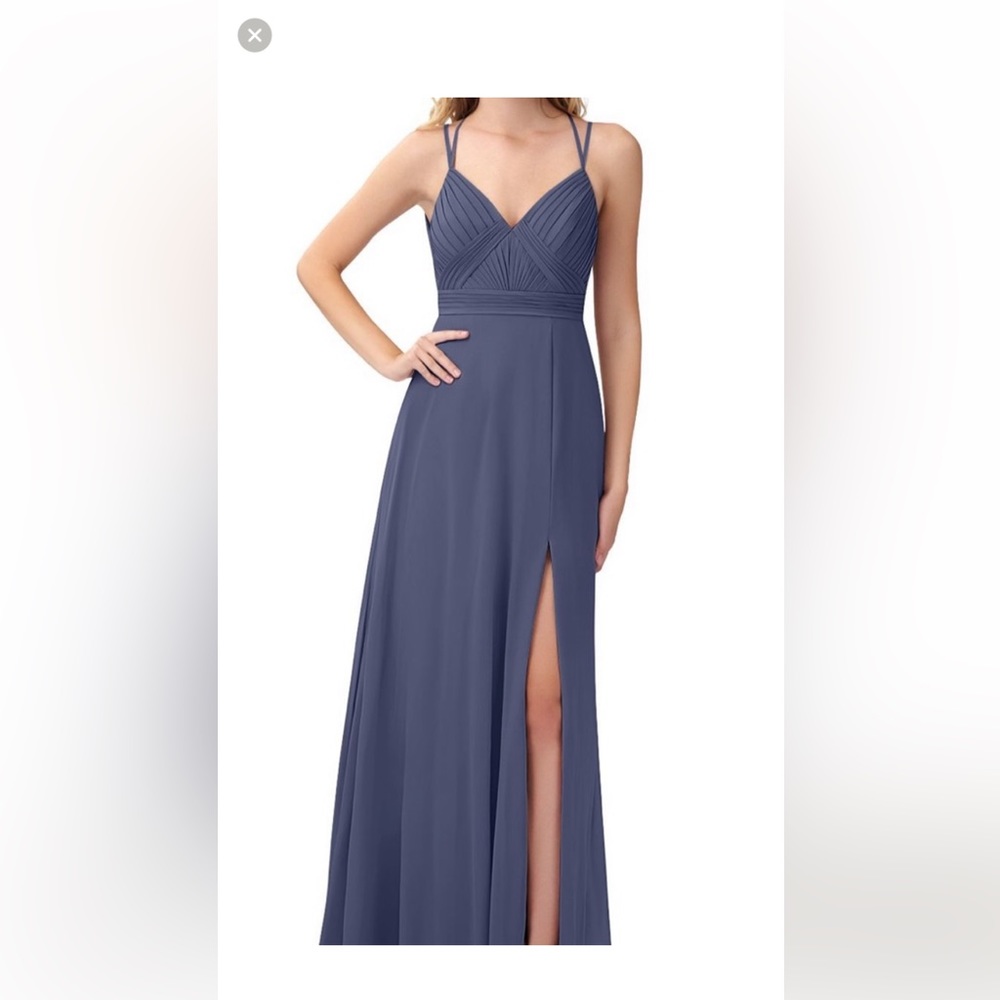 NWT Azazie Aubrey Dress in stormy
